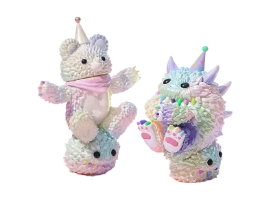 POP MART INSTINCTOY Muckey & Monster Fluffy Party Set
