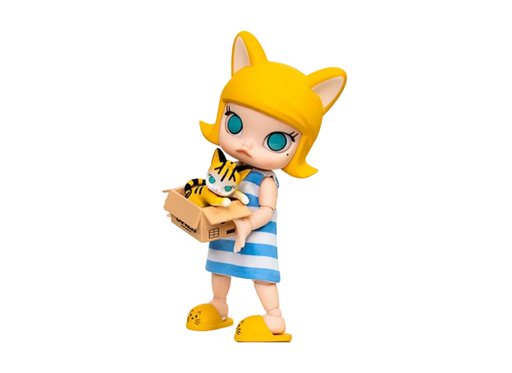 POP MART "BJD" MOLLY Cat in the Box Action Figure