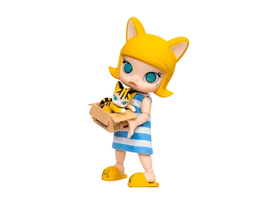 POP MART "BJD" MOLLY Cat in the Box Action Figure