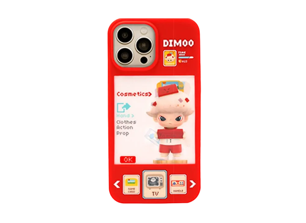 POP MART DIMOO Time Roaming iPhone13 Pro MAX Case Video Game Boy