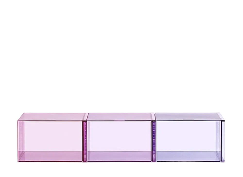 POP MART POP Single Acrylic Display Box 3 Pieces PURPLE