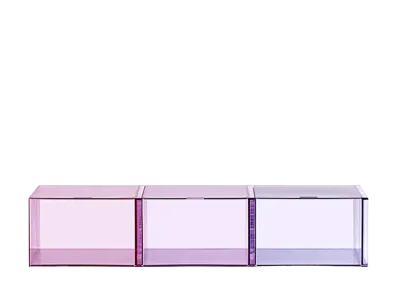 POP MART POP Single Acrylic Display Box 3 Pieces PURPLE