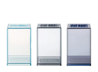 POP MART POP Single Acrylic Display Box 3 Pieces OCEAN BLUE