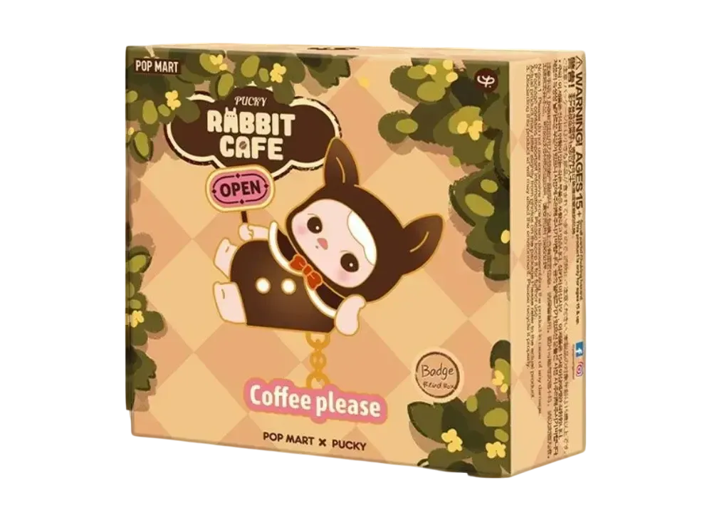 POP MART PUCKY Rabbit Cafe Series Magnet Badge [Piece]
