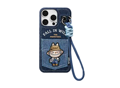 POP MART THE MONSTERS (LABUBU) Fall in Wild iPhone case with strap 14 Pro Max