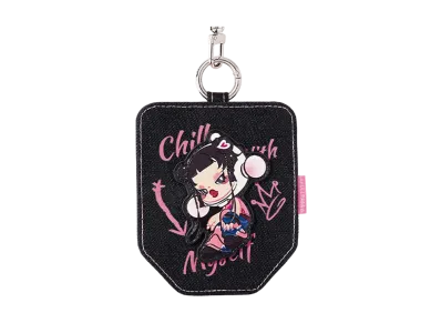 POP MART SKULLPANDA CHEERS TO MYSELF Mini Bag Denim Color