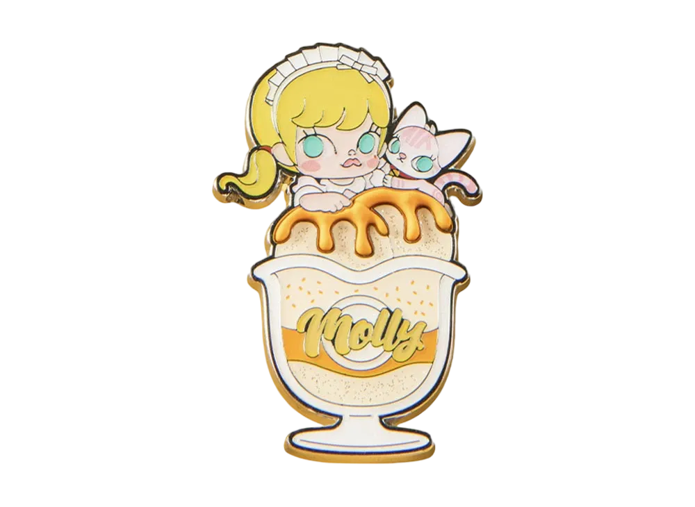 POP MART POP Summer Party Series MOLLY Ice Cream Badge Cream Orange