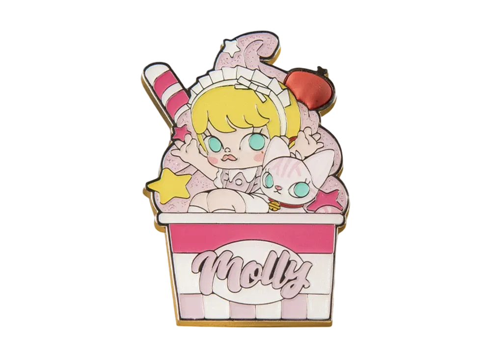 POP MART POP Summer Party Series MOLLY Ice Cream Badge Cherry Filling