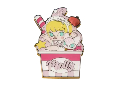 POP MART POP Summer Party Series MOLLY Ice Cream Badge Cherry Filling