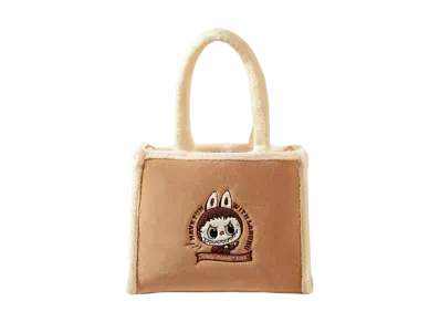 POP MART Classic Bag Series LABUBU Plush Tote Bag Brown