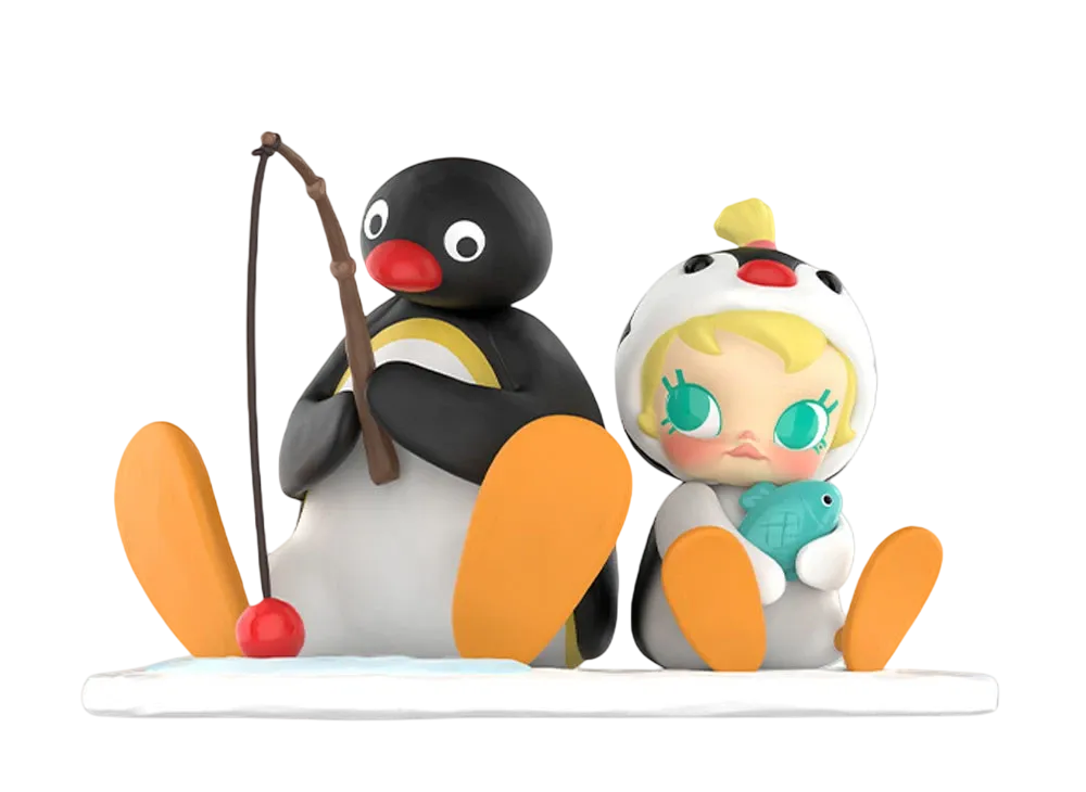 POP MART "Figurine" Baby Molly x PINGU Fishing Time
