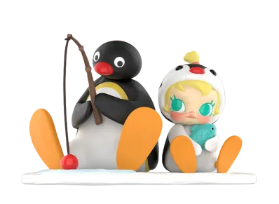 POP MART "Figurine" Baby Molly x PINGU Fishing Time