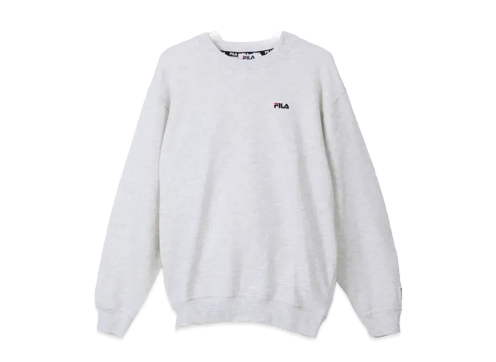 FILA One Point Big Silhouette Embroidered Logo Sweatshirt Sweatshirt Fleece "Gray"