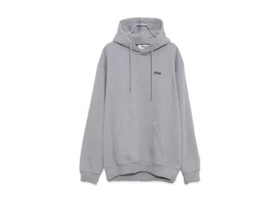 FILA One Point Logo Embroidery Pull Hoodie Sweatshirt Hoodie Hoodie Brushed Lining "Gray"