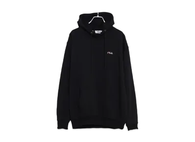 FILA One Point Logo Embroidery Pull Hoodie Sweatshirt Hoodie Hoodie Brushed Lining "Black"