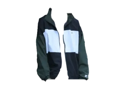 FILA One Point Logo Embroidery Nylon Switching Jacket "Black/Green"
