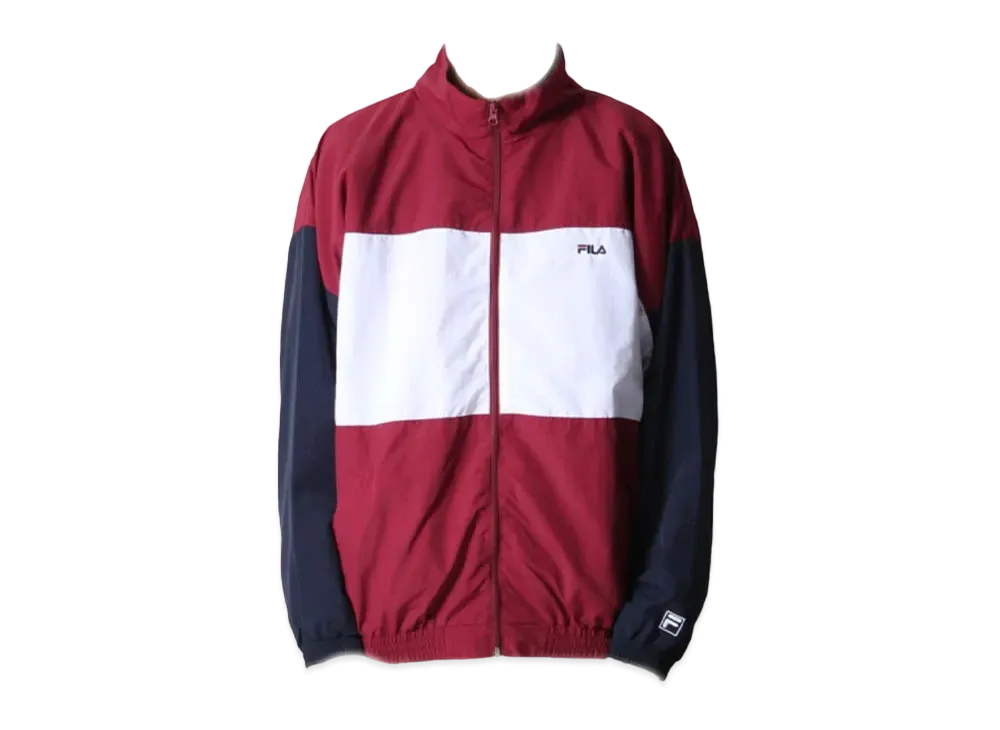 FILA One Point Logo Embroidery Nylon Switching Jacket "Wine"