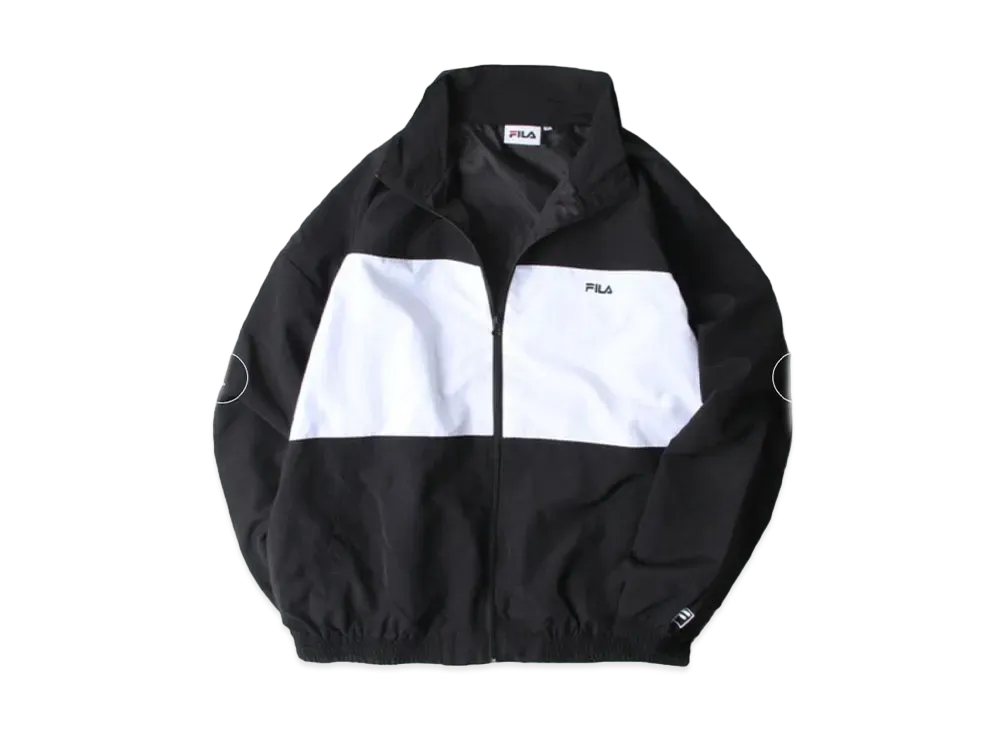 FILA One Point Logo Embroidery Nylon Switching Jacket "Black"
