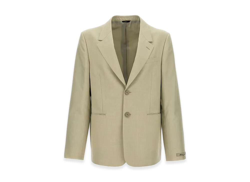 FENDI Single Breasted Wool Blazer "Beige"