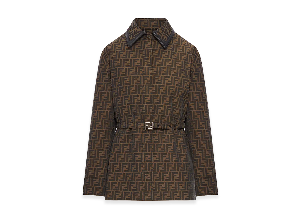 FENDI Women's Jacket FF Canvas "Brown"