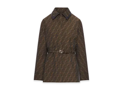 FENDI Women's Jacket FF Canvas "Brown"