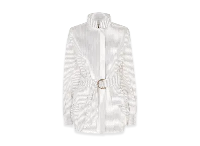 FENDI Women's Striped Blouson "White"