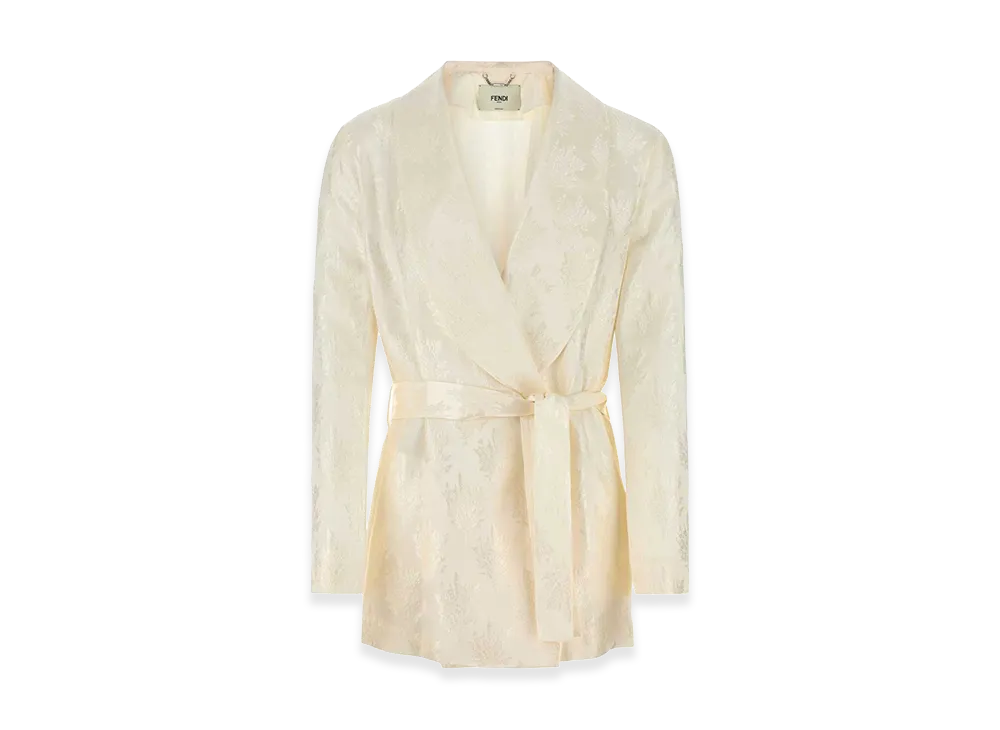 FENDI Women’s Silk Blazer "White"