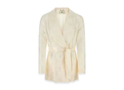 FENDI Women’s Silk Blazer "White"