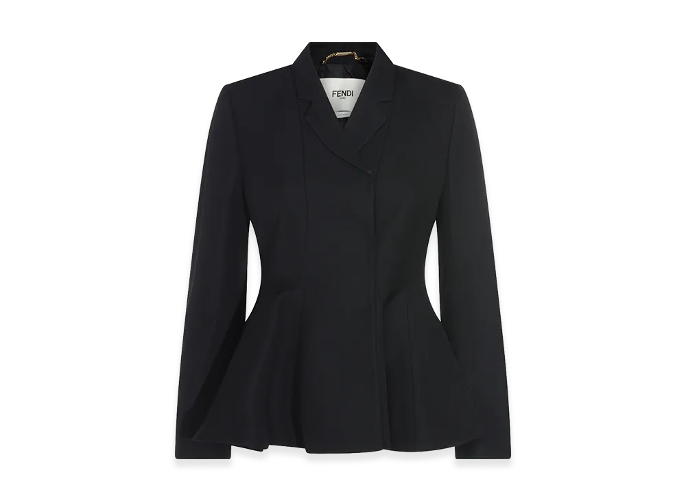 FENDI Women's Grain De Poudre Blazer "Black"
