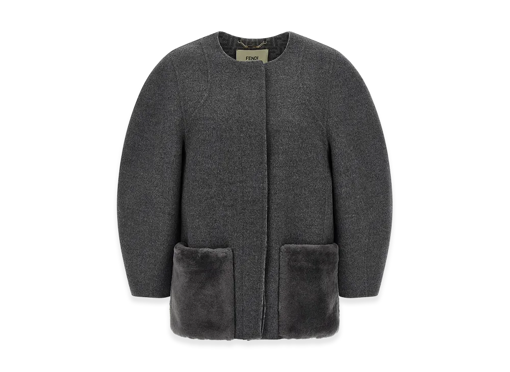 FENDI Women's Blouson Cocoon "Gray"
