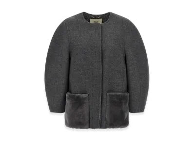 FENDI Women's Blouson Cocoon "Gray"