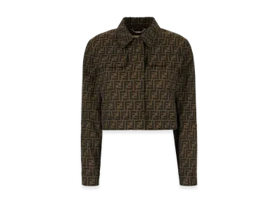 FENDI Women's FF Canvas Jacket "Brown"