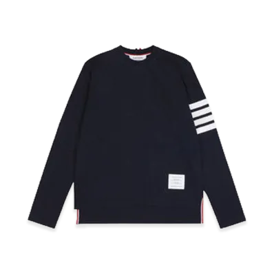 THOM BROWNE Jersey 4-Bar Long Sleeve T-Shirt "Navy"