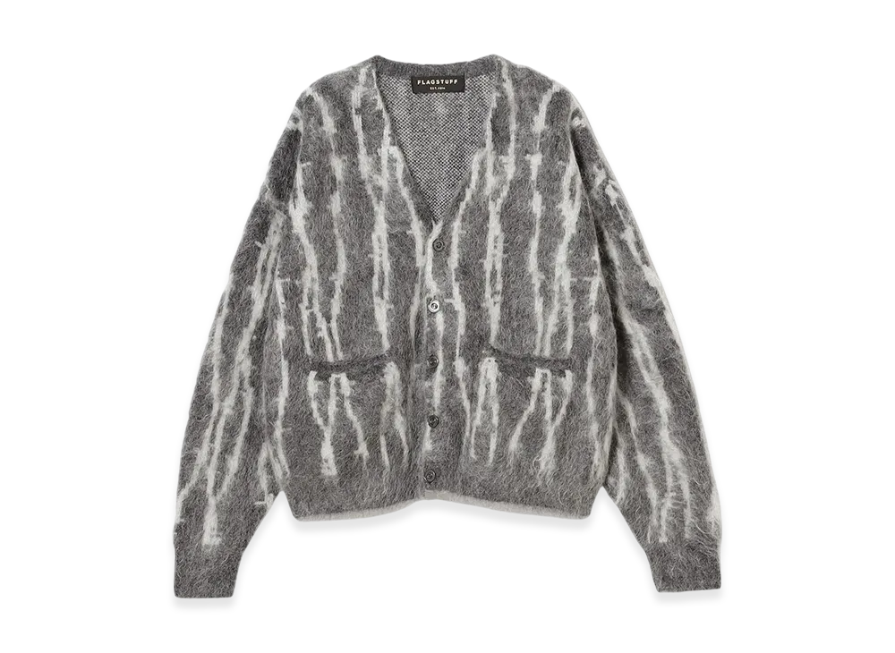 F-LAGSTUF-F Wire Stripe Knit Cardigan "Black"