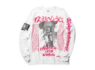 F-LAGSTUF-F x VIDEO GIRL "1989" L/S Tee "White/Pink"