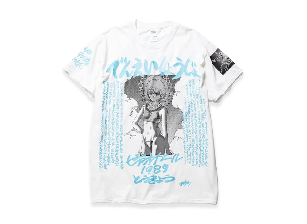 F-LAGSTUF-F x VIDEO GIRL "1989" Tee "White/Blue"
