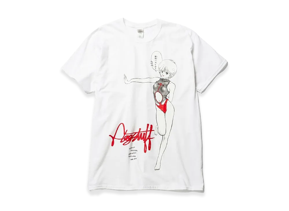 F-LAGSTUF-F x VIDEO GIRL "Hehehe" Tee "White"