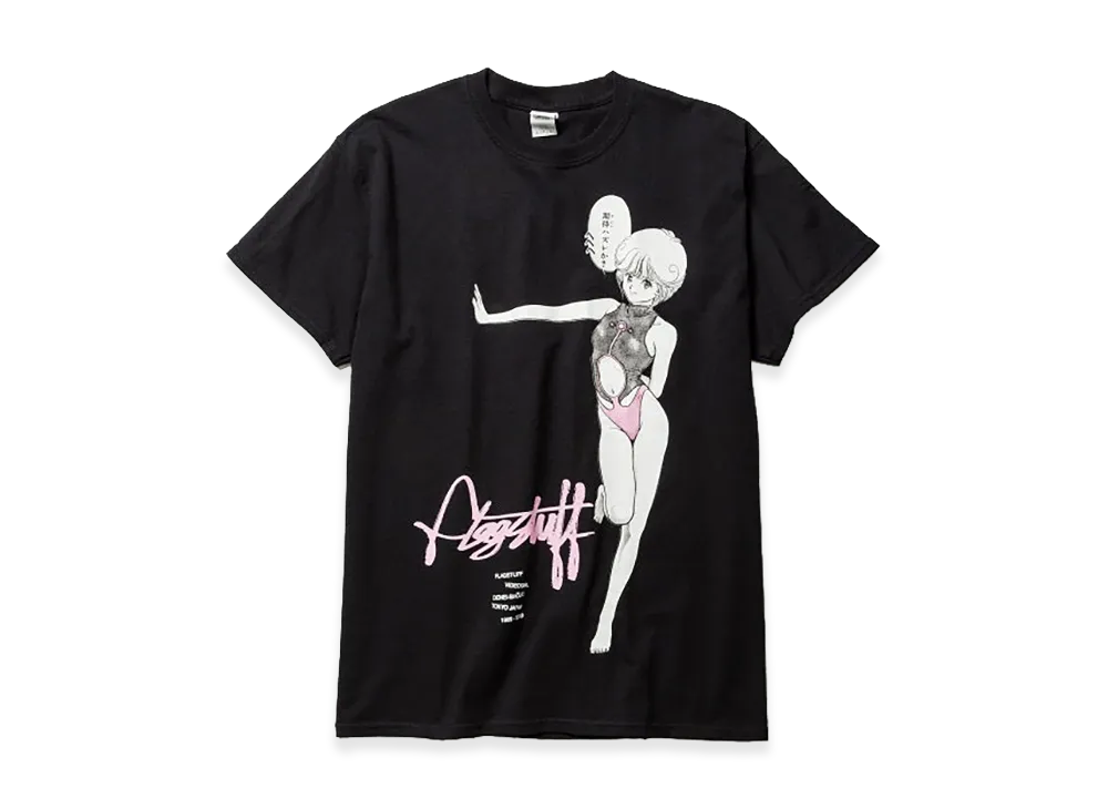 F-LAGSTUF-F x VIDEO GIRL "Hehehe" Tee "Black"
