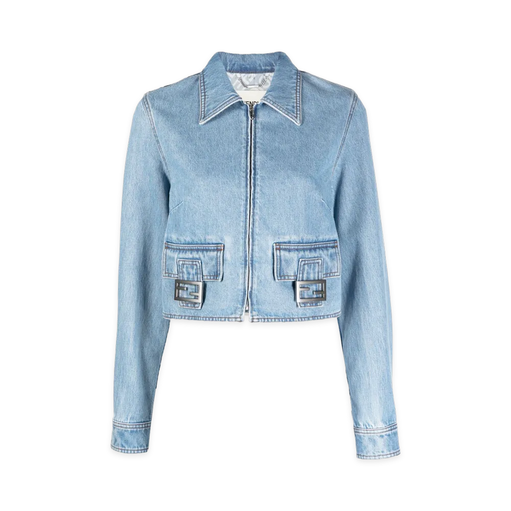 FENDI Women's Coats Denim "Denim Blue"
