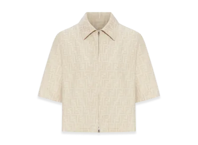 FENDI Women's Chambray FF Jacket "Beige"