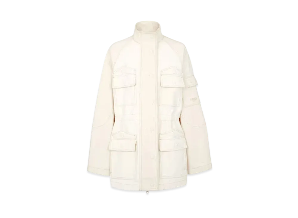 FENDI Women's Blouson Denim Jacket "White"