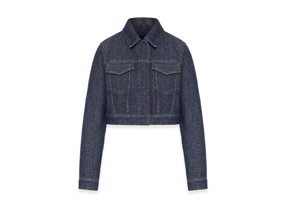 FENDI Women's FF Denim Bolero Jacket "Blue"