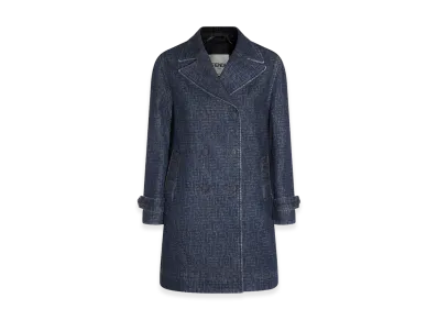 FENDI Women's FF Denim Coat "Indigo Blue"