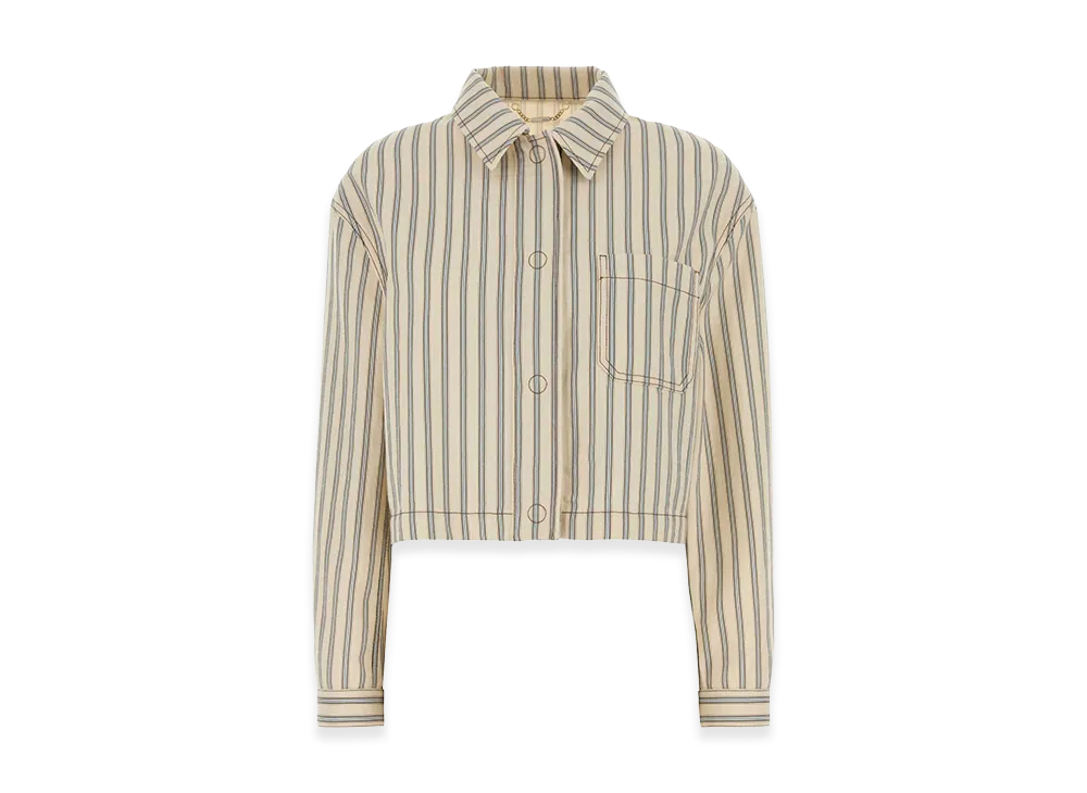 FENDI Women's Embroidered Denim Jacket "Stripped"