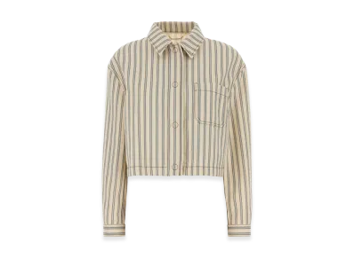 FENDI Women's Embroidered Denim Jacket "Stripped"
