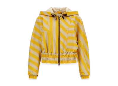 FENDI Women's Pequin Striped Jacket "Yellow"