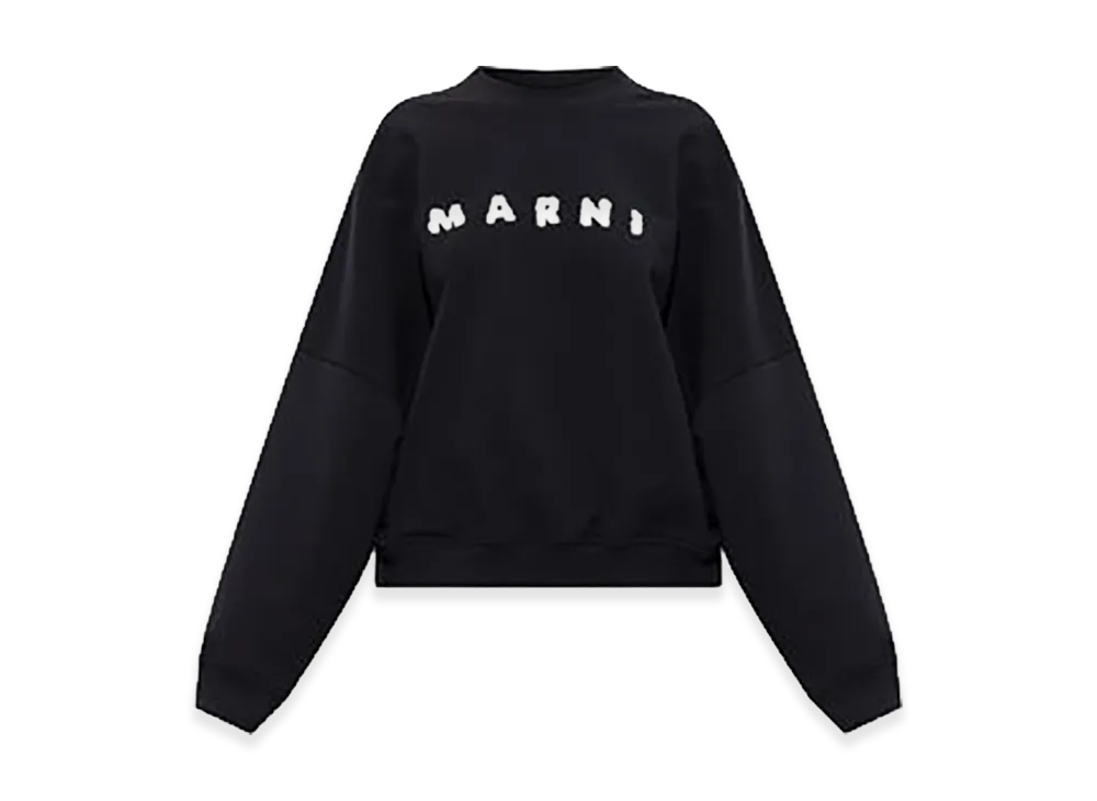 MARNI Women's Logo Print Sweatshirt "Black"