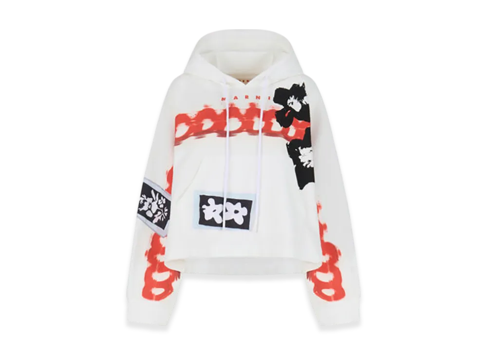 MARNI x Olaolu Slawn x Soldier Boyfriend Cotton Hoodie "Ivory"