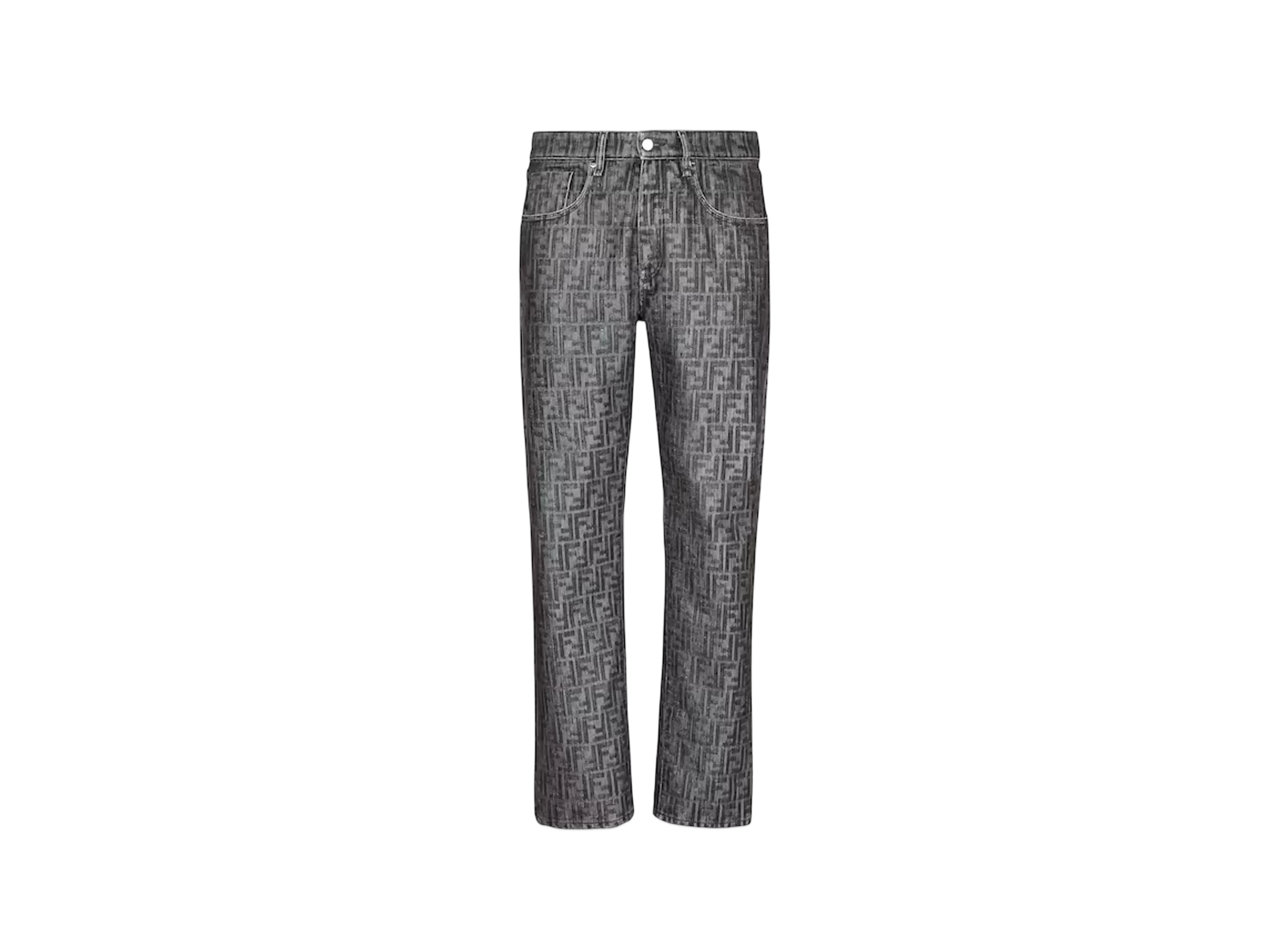 FENDI Men's Denim Pants FF Jeans "Gray"