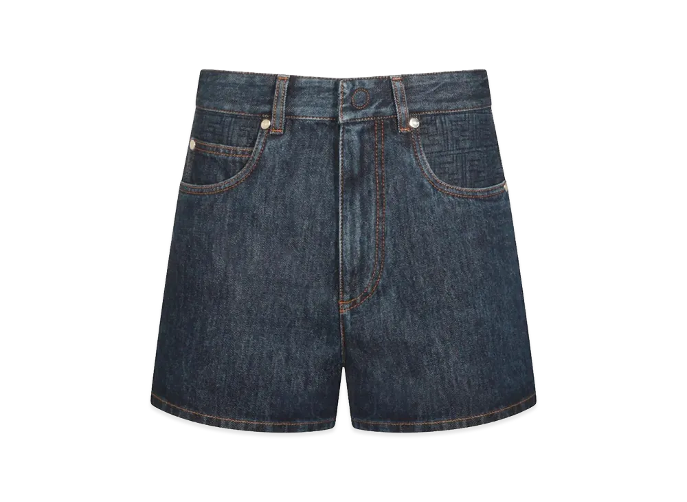 FENDI Women's FF Padded Shorts "Blue"